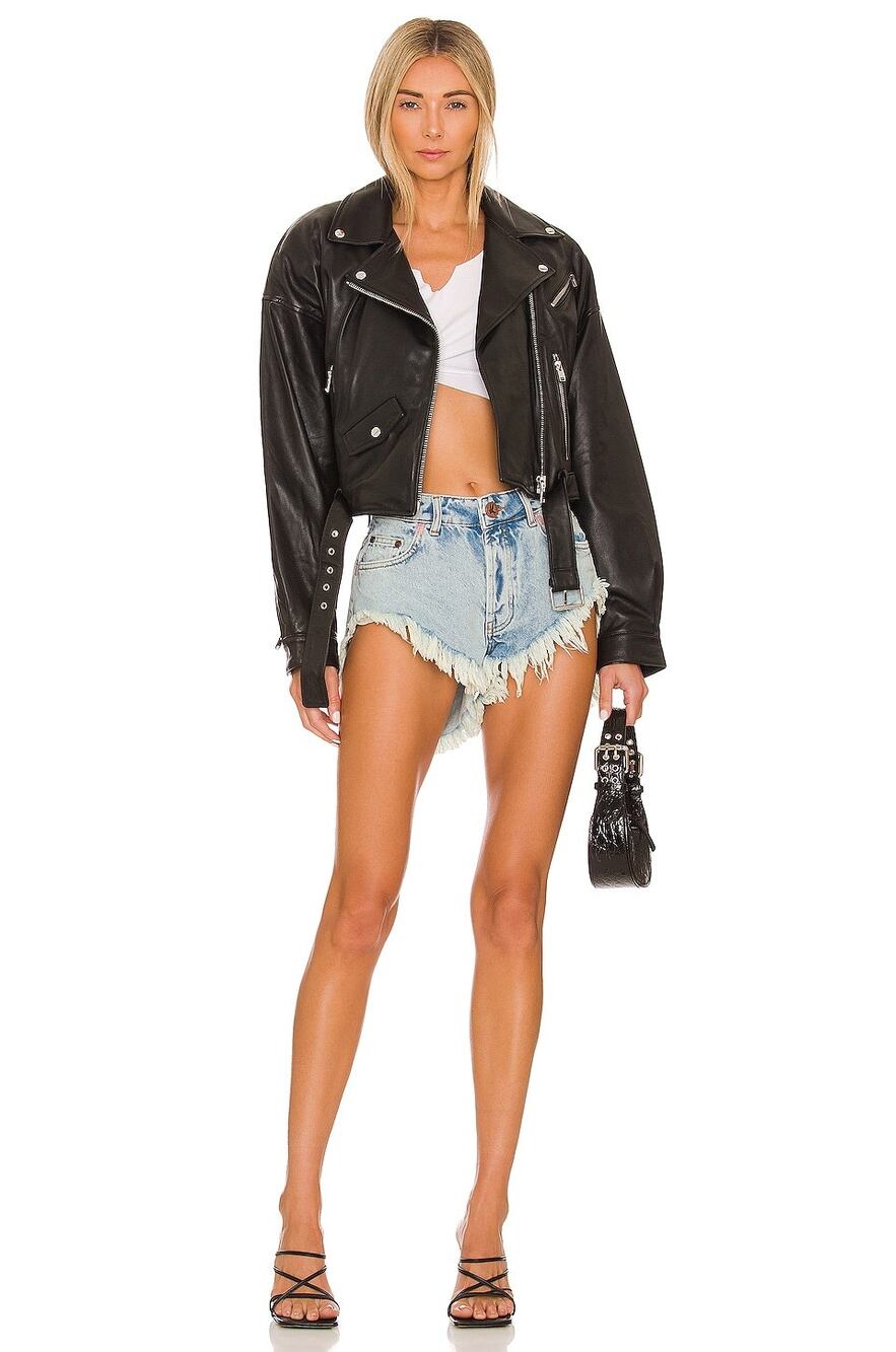One Teaspoon Women's Rollers Denim Short Stretch Kansas Acid Size 25 NWT